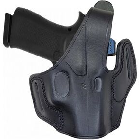 Glock 43x Holster with Red Dot - Leather OWB Holster for Glock 43x - Glock43x Holsters Optic Cut - for G43X, Mos, Rgr SR22 Pistols - Calfskin Thumb Break G43 Red dot