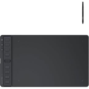 2023 HUION Inspiroy 2 Medium Drawing Tablet with Scroll Wheel 8 Customized Keys Battery-Free Stylus for Digital Art, Design, Sketch, 9x5inch Graphics Tablet Works with Mac, PC & Mobile, Black Roll