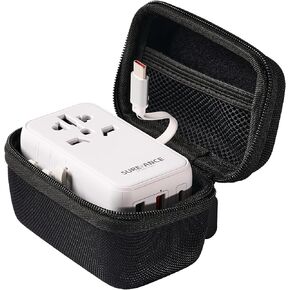 Universal Travel Adapter 70W, Plug Adapter with One 65W Fast Charging USB C Cable, 1XUSB-C PD & 2XUSB-A QC, Best Gift Travel Essentials with Type A, C, G, I,J,D Outputs for Europe, Spain