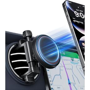 Magnetic Round Vent Car Phone Holder for Jeep Wrangler JL(2018-2023) Gradiator (2020-2024) Compass (2009-2016), Air Vent Car Mount Compatible with MagSafe for iPhone 16 15 14 13 12