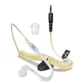 HYS 3.5mm Receiver/Listen ONLY Surveillance Dynamic Balanced Armature Wired Headset Earpiece with Clear Acoustic Coil Tube Earbud Audio Kit for Ham Radios, Transceivers&Speaker Mics 3.5mm Audio Jacks