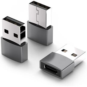 USB C أنثى محول الذكور USB ، [3 Pack] النوع C إلى USB محول كبل