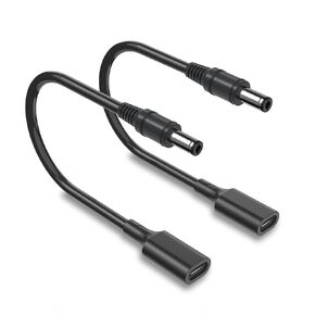 (2Pack 1Ft) USB C to DC 5.5mm x 2.1mm Power Cable, USB C Female to Male Plug Supply Adapter Power Cable for Tablet PC, Network Switch, Hard Disk Box, Printer, Cable Connection Box