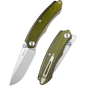 Wild Species Tactical Folding Knife,14C28N Blade 3.55" G10 Handle,Front Flipper EDC Knives with Thumb Studs Opener,Outdoor Camping Hiking Knife