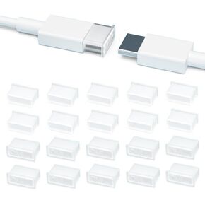 20PCS Plastic HDMI Male Port Anti Dust Dustproof Cover Cap Plug Protector Compatible with Computer Laptop TV (Transparent)
