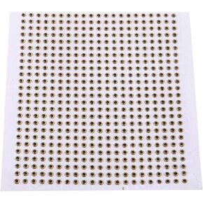 Fishing Lure Eyes,500 x Adhesive Backing 3D Fishing Lure Eyes Useful Tool for Making Bait(4mm Golden)