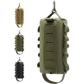 2 Piece Upgrade Laser Cut Multi-Purpose Tactical Molle Tool Pouch, Small Utility Belt Vest Pouches Bag for Backpack