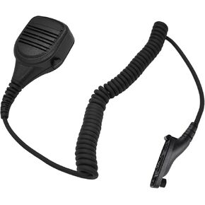 Radio Speaker Mic Shoulder Lapel Hand Microphone with 3.5mm Audio Jack Walkie Talkie Hands Free Mikes for Motorola APX 900 6000 8000 XPR 7550 6550 7350 (Black)