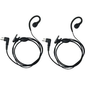Walkie Talkie Headset with Mic Ptt Compatible with Motorola Cp200d Rdm2070d Cp200 Cp185 2 Way Radio 2 Pin C Shape，2 Pack