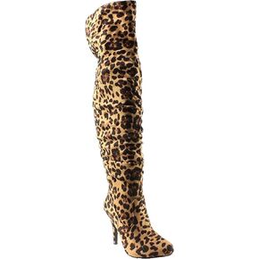 Forever Link Womens Focus-33 Vegan Leather Over The Knee Fashion Boots