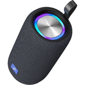 LENRUE Bluetooth Speaker, Wireless Portable Speaker with Crisp Sound, Dynamic Lights, IPX5 Waterproof, TWS Pairing, Type C Charge, Suitable for Indoors, Outdoors, Parties, Gifts