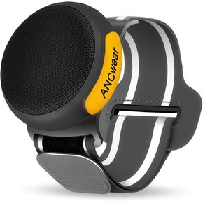 ANCwear Wearable Bluetooth Speaker with TWS Dual Pairing, White Noise & Clip-On Design, Waterproof for Motorcycle, Bike, Hiking, Running (Black)