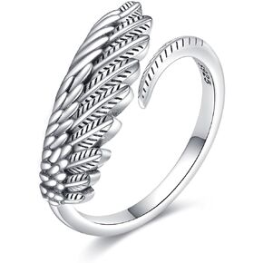POPLYKE Snake/Dinosaur Ring 925 Sterling Silver Adjustable Animal Ring Open Ring Snake Jewelry for Women