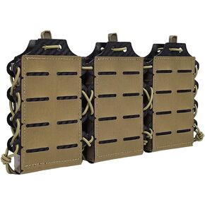 حقيبة MOL MAG التكتيكية Siniaperoft ، MOLLE OPEN TOP إصدار سريع ثلاثي 5.56 مجلة حاملات حاملات لحامل البندقية M4/ M14/ AR-15 الحافظة