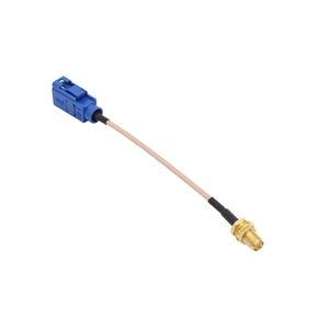 Fakra C to SMA-Female RG316 Teflon Cable 3.9inch Vehicle Antenna Adapter Cable for Car Stereo Android Head Unit GPS FM AM Radio 4G LTE Telematics Sirius XM Satellite Radio