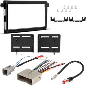 NuIth Car Radio Stereo Wire Antenna Adapter + Double DIN Installation Kit for Select 2004-2010 Ford /2004-2009 Mercury