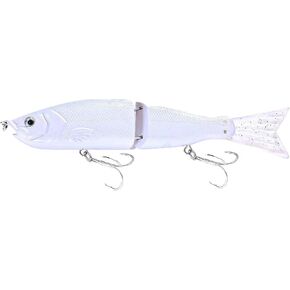 1PC White 18cm 2 Segment Jointed Swimbaits, 52g Fishing Lure Attractive Lightweight Bold Fake Floating Minnow for Bait Multicolor Slow Sinking for Freshwater Saltwater Angling