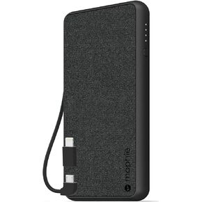 mophie powerstation Plus (6,000mAh) - Built in Micro USB and Lightning Cables - Black (401101662)