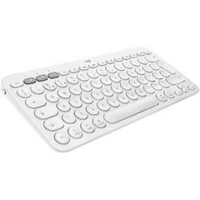 Logitech K380 لوحة مفاتيح بلوتوث اللاسلكية متعددة الأجهزة - Off White (متجدد)