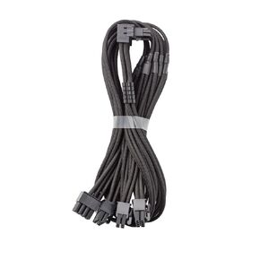 CableMod RT-Series Pro ModFlex Sleeved 12V-2x6 12VHPWR 90° StealthSense PCIe Cable for ASUS/Seasonic/Phanteks (Variant A, Black)