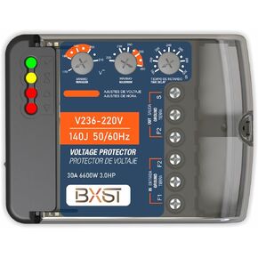Wiring Surge Protector with Adjustable Over/Under Voltage Protection Automatic Recovery, 220V, 30A, Up to 6600W Heavy Duty Power Surge Protection for Refrigerators, Air Conditioning