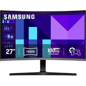 SAMSUNG 27-Inch S39GD Series FHD Curved Gaming Monitor, 100Hz, Game Mode, Advanced Eye Comfort, Frameless Display, Built in Speakers, Slim Metal Stand, LS27D396GANXZA, 2025, Black