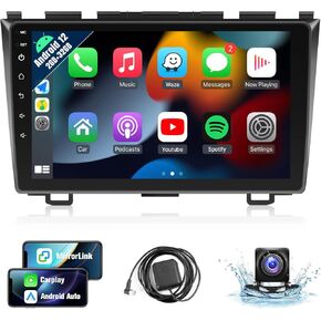 Naifay Android Car Stereo for Honda CRV 2007 2008 2009 2010 2011 Radio, 9inch Touch Screen for CRV Radio with Carplay Android Auto Bluetooth GPS WiFi FM SWC Mirrorlink Camera