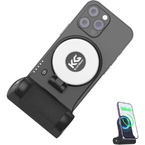 Phone Stand Camera Grip with Built-in Battery and Selfie Light for iPhone Magsafe