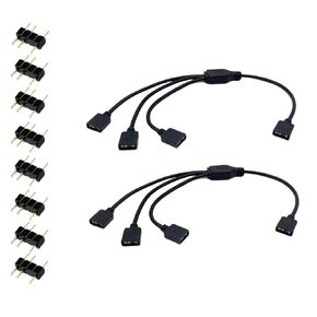2-Pack ARGB Extension Cable,5V 3 Pin Addressable Female to Female RGB Extension Cable for Computer Chassis Fans/ARGB LED Lights, 11.8 Inches (1-3)