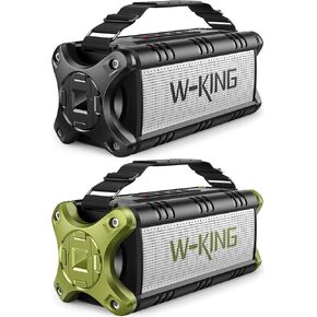 W-KING Bluetooth Speaker, 50W Powerful Bluetooth Speaker Loud IPX6 Waterproof, Large Outdoor Portable Speaker Wireless for Deep Bass/Bluetooth 5.0/Power Bank/40H Playtime/TF-Card/AUX/NFC/EQ