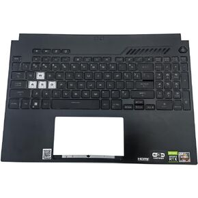 for ASUS TUF Dash A15 F15 FX507 FX517ZM FA507 FX507Z Palmrest Backlit Keyboard (Black-White keys-2023)