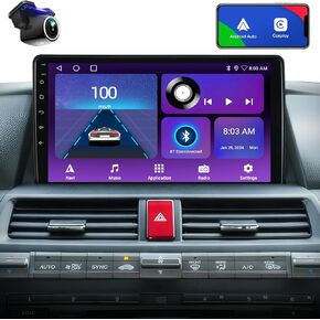 for Honda Accord Radio Upgrade - Touchscreen 10inch Head Unit Car Stereo 8th 2008-2012 with CarPlay Android Auto MirrorLink Airplay DSP Bluetooth GPS Navigation Backup Camera 5GWiFi FM/AM 2+64G