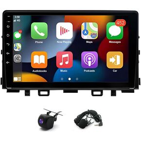 Double Din Android 13 Car Stereo Radio متوافق مع Kia Rio 2018-2023 IOS IOS Carplay Android Auto 9 "شاشة تعمل باللمس Radio Audio Audio Audio GPS Camerigation Link SWC