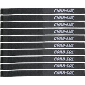 Y-Series Cable Ties - Cord Ties for Electrical Cords, Cable Organizer for Studios and Stage, Wire Management Open End Attaches to Cable, Fabricated in USA (Black, 10 x 1 Inch, 10 Pack)