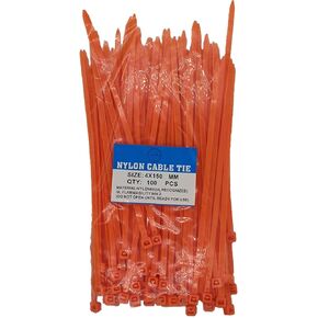 6 Inch Grey Zip Ties (100 Pieces), 40lb Strength, Nylon Cable Wire Ties