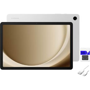 SAMSUNG Galaxy Tab A9+ 11 inch Android Tablet, Big Screen, 128GB Storage, Quad Speakers, Upgraded Chipset, Multi Window Display, Slim, Light, Silver with Accessories