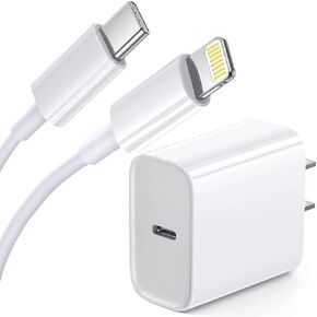 الهاتف السريع الشاحن المعتمد USB C Charger 20W جدار محول محول مع 6 قدم من النوع C إلى كابل ightning سلك البيانات السريعة للهاتف 14 13 12 11PRO MAX MINI XS MAX XR