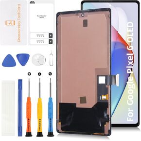 OLED for Google Pixel 6 6.4" Screen Replacement with Frame (Fingerprint Cable Transfer Required) Display Assembly with Touch Digitizer Repair Tools Kit GB7N6 G9S9B16 G9S9B GR1YH