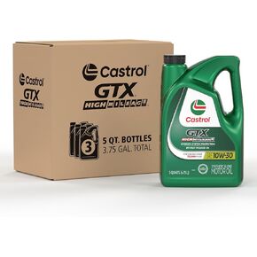 زيت محرك كاسترول إيدج عالي الأميال 10W-30، زيت محرك اصطناعي كامل متطور، 1 كوارت، عبوة من 6 قطع