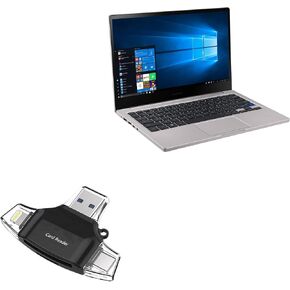 BoxWave Smart Gadget Compatible with Samsung Notebook 7 (13.3 in) - AllReader SD Card Reader, microSD Card Reader SD Compact USB - Jet Black