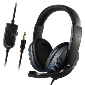 QUZHI 3.5mm Wired Gaming Headphones Over Ear Game Headset Noise Canceling Earphone with Microphone Volume Control for PC Laptop Smart Phone