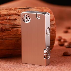 WDMART-US Automatic Mechanical Kerosene Lighter • Metal Open Flame Lighter • Soft Flame Oil Lighter