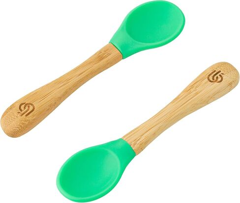 bamboo bamboo ® Baby Feeding Spoons with Soft Curved Silicone Tips for Toddlers and Infants in Saudi Arabia