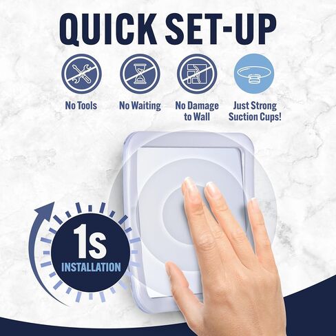 Travel Shower Mirror - Small Fogless Mirror with Triple Suction Cups - Antifog & Shatterproof Stick On Shaving Mirror for Bathroom and Travel - 5.3" x 5.3" (Chrome) in Saudi Arabia