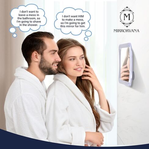 Travel Shower Mirror - Small Fogless Mirror with Triple Suction Cups - Antifog & Shatterproof Stick On Shaving Mirror for Bathroom and Travel - 5.3" x 5.3" (Chrome) in Saudi Arabia
