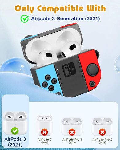 BOARETIU FORPODS PRO/PRO 2ND CASE - مع سلسلة المفاتيح اللطيفة Kawaii Funny 3D Silicone Fun Cool for Girls Women For Airpods Pro و Pro 2 Case Game in Kuwait