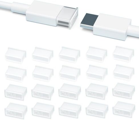 20PCS Plastic HDMI Male Port Anti Dust Dustproof Cover Cap Plug Protector Compatible with Computer Laptop TV (Transparent) in Kuwait