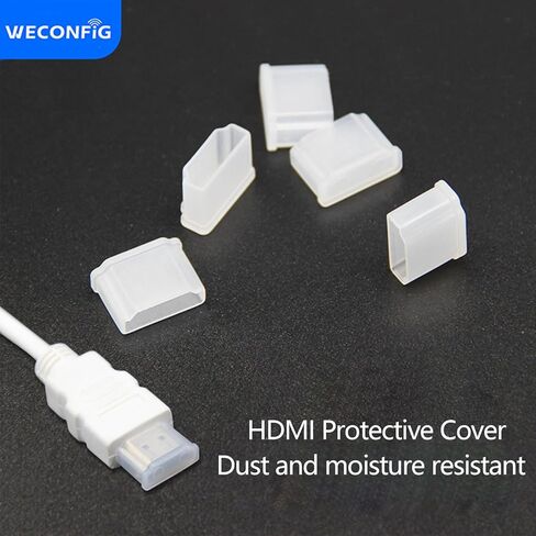 20PCS Plastic HDMI Male Port Anti Dust Dustproof Cover Cap Plug Protector Compatible with Computer Laptop TV (Transparent) in Kuwait
