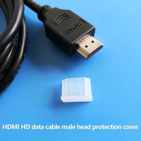 20PCS Plastic HDMI Male Port Anti Dust Dustproof Cover Cap Plug Protector Compatible with Computer Laptop TV (Transparent) in Kuwait