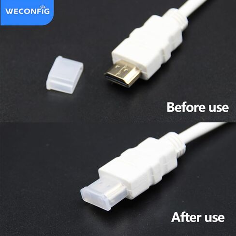 20PCS Plastic HDMI Male Port Anti Dust Dustproof Cover Cap Plug Protector Compatible with Computer Laptop TV (Transparent) in Kuwait